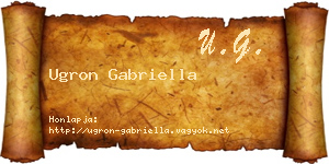 Ugron Gabriella névjegykártya