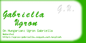 gabriella ugron business card